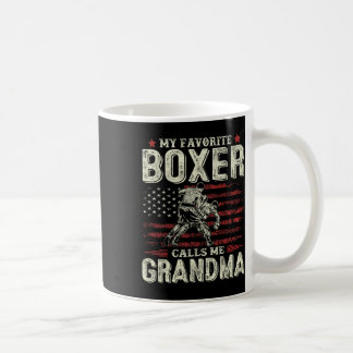 Mijn favoriete bokser noemt me oma US Flag Boxer M Koffiemok