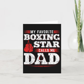 Mijn favoriete boksster noemt me papa zoon dochter kaart