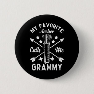 Mijn favoriete boogschutter noemt me Grammy Bow Hu Ronde Button 5,7 Cm