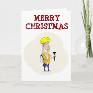 ***MIJN FAVORIETE BOUWVAKKER** MET KERST FEESTDAGEN KAART