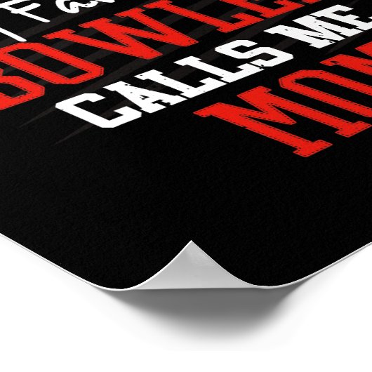 Mijn favoriete Bowler noemt me Bowling mama Bowler Poster (Hoek)