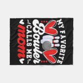 Mijn favoriete bowler noemt me moeder van een bowl fleece deken (Voorkant (Horizontaal))