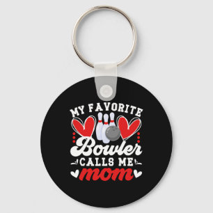 Mijn favoriete bowler noemt me moeder van een bowl sleutelhanger
