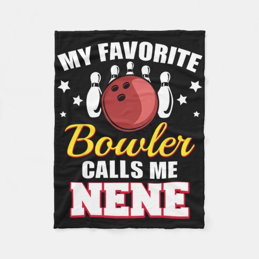 Mijn favoriete bowler noemt me Nene Funny Bowling Fleece Deken (Voorkant)