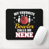 Mijn favoriete bowler noemt me Nene Funny Bowling Muismat (Met muis)