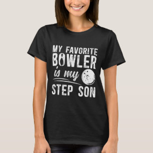 Mijn favoriete bowler stiefvader bowling stiefvade t-shirt