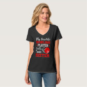 Mijn favoriete Bowling Player noemt me Zuster Moed T-shirt (Voorkant volledig)