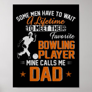 Mijn favoriete Bowling speler noemt me pap cadeau Poster