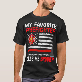 Mijn favoriete brandweerman noemt me broeder brand t-shirt