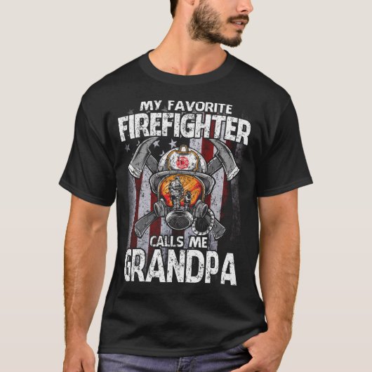Mijn favoriete brandweerman noemt me GRANDPA VS-vl T-shirt (Voorkant)