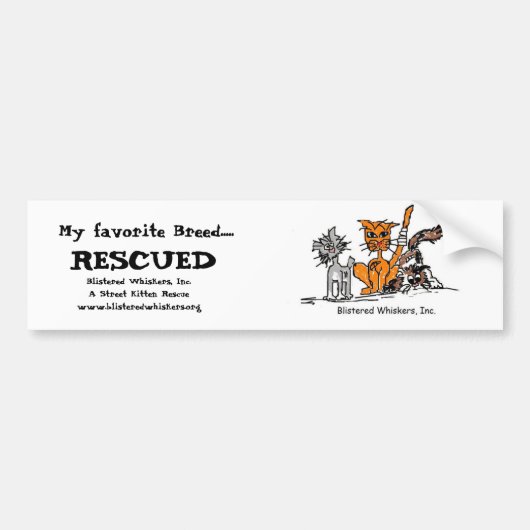 Mijn favoriete Breed......, RESCUED Bumpersticker (Voorkant)
