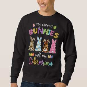 Mijn favoriete Bunnies noemen me Librarian Leopard Trui
