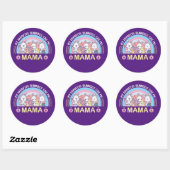 Mijn favoriete Bunnies noemen me mama Ronde Sticker (Vel)