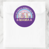 Mijn favoriete Bunnies noemen me mama Ronde Sticker (Tas)