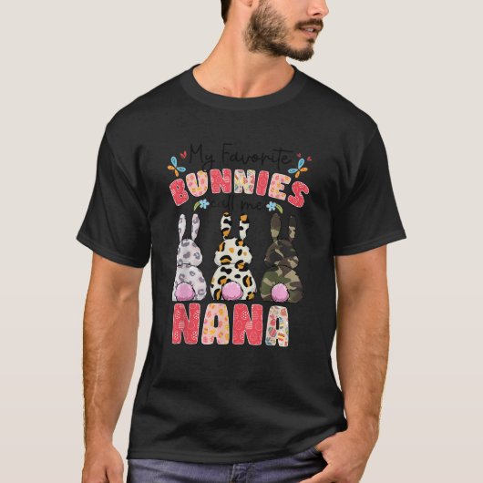 Mijn favoriete Bunnies noemen me Nana Cute Easter  T-shirt (Voorkant)