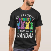 Mijn favoriete Bunnies noemen me oma Bunny Egg Leo T-shirt (Voorkant)