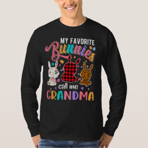 Mijn favoriete Bunnies noemen me oma Happy Pasen B T-shirt