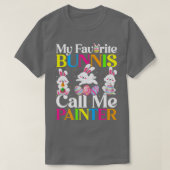 Mijn favoriete Bunny belt me Painter Pasen T-shirt (Design voorkant)