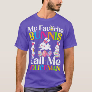 Mijn favoriete Bunny noemt me politieagent Pasen T-shirt