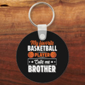 Mijn favoriete Bysketbyll-speler noemt me broeder  Sleutelhanger (Voorkant)