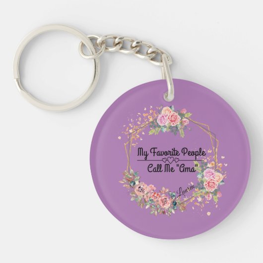 Mijn favoriete Call Me Custom sleutelhanger (Voorkant)