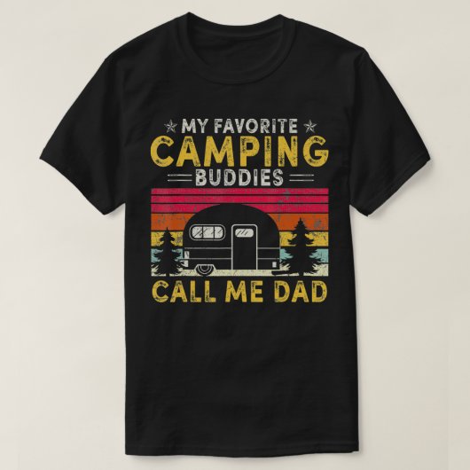 Mijn favoriete Camping Buddies noemen me papa Fath T-shirt (Design voorkant)