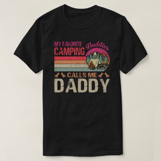 Mijn favoriete Camping Buddies noemen me papa  T-shirt (Design voorkant)