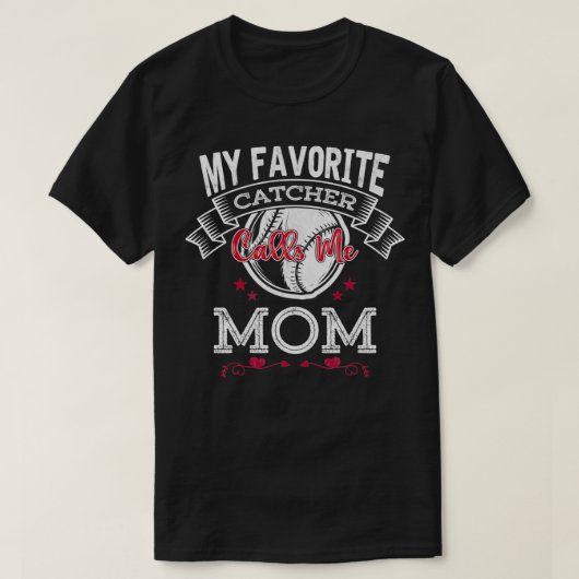 Mijn favoriete Catcher noemt me mam grappige Softb T-shirt (Design voorkant)