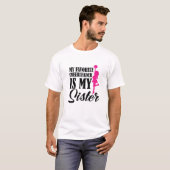 Mijn favoriete Cheerleader is mijn zuster | Cheer  T-shirt (Voorkant volledig)