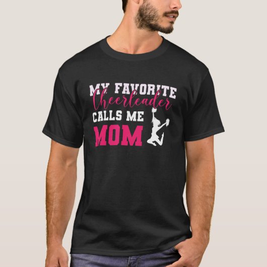 Mijn favoriete Cheerleader noemt me mam Cheerleide T-shirt (Voorkant)