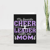 Mijn favoriete cheerleader noemt me mama cheer mam kaart (Voorkant)
