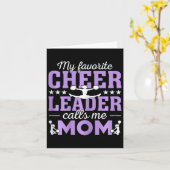 Mijn favoriete cheerleader noemt me mama cheer mam kaart (Gele Bloem)