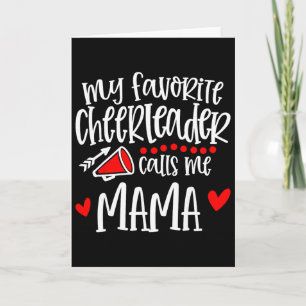 Mijn favoriete cheerleader noemt me mama grappige kaart