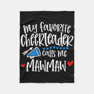 Mijn favoriete cheerleader noemt me Mawmaw grappig Fleece Deken