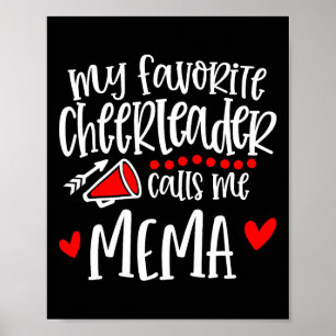 Mijn favoriete cheerleader noemt me Mema Funny Che Poster