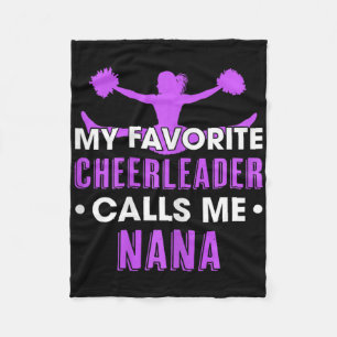 Mijn favoriete cheerleader noemt me Nana Cheerlead Fleece Deken