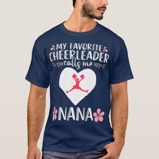 Mijn favoriete Cheerleader noemt me Nana Grandma T-shirt (Voorkant)