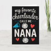 Mijn favoriete cheerleader noemt me Nana oma Chee Kaart (Voorkant)
