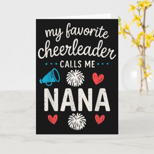 Mijn favoriete cheerleader noemt me Nana oma Chee Kaart (Gele Bloem)