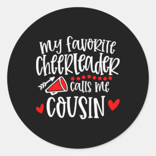 Mijn favoriete cheerleader noemt me neef Funny Che Ronde Sticker