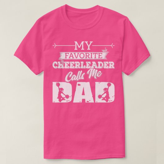 Mijn favoriete Cheerleader noemt me pap cheer Fath T-shirt (Design voorkant)