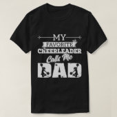Mijn favoriete Cheerleader noemt me pap cheer Fath T-shirt (Design voorkant)