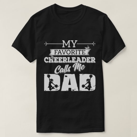 Mijn favoriete Cheerleader noemt me pap cheer Fath T-shirt (Design voorkant)