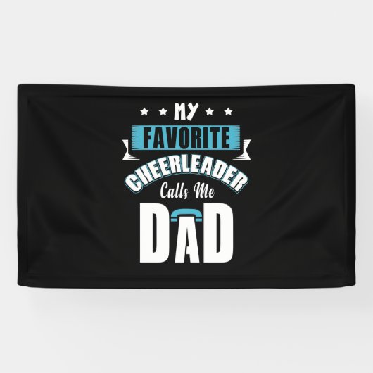 Mijn favoriete Cheerleader noemt me papa Cheer Spandoek (Horizontaal)