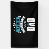 Mijn favoriete Cheerleader noemt me papa Cheer Spandoek (Verticaal)