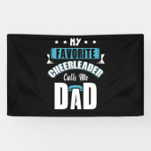 Mijn favoriete Cheerleader noemt me papa Cheer Spandoek (Horizontaal)