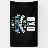 Mijn favoriete Cheerleader noemt me papa Cheer Spandoek (Verticaal)