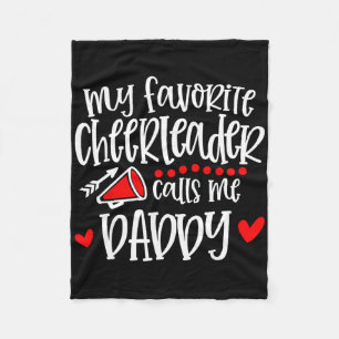 Mijn favoriete cheerleader noemt me papa grappige fleece deken