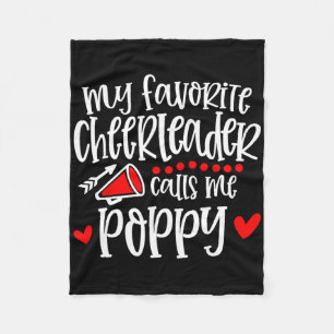 Mijn favoriete cheerleader noemt me Poppy Grappige Fleece Deken