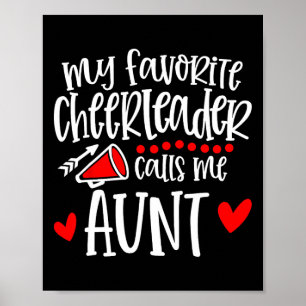 Mijn favoriete cheerleader noemt me tante Funny Ch Poster